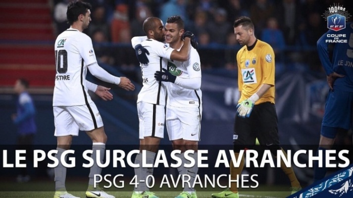 ПСЖ вышел в полуфинал Кубка Франции, забив четыре гола «Авраншу»