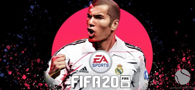 Зидан FIFA 20 Ultimate Edition ўйин иловаси муқовасида